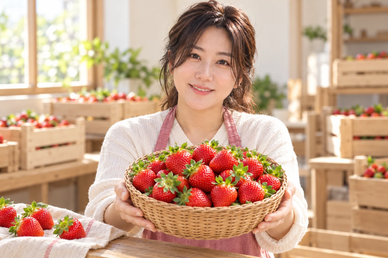 원물 딸기를 소개하는 담유 대표 인물